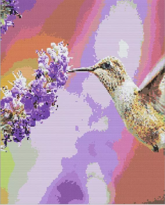 Golden Hummingbird Diamond Painting Kit