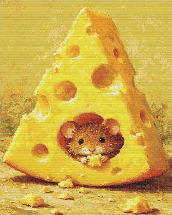 Little Mouse in Cheese Diamond Paints