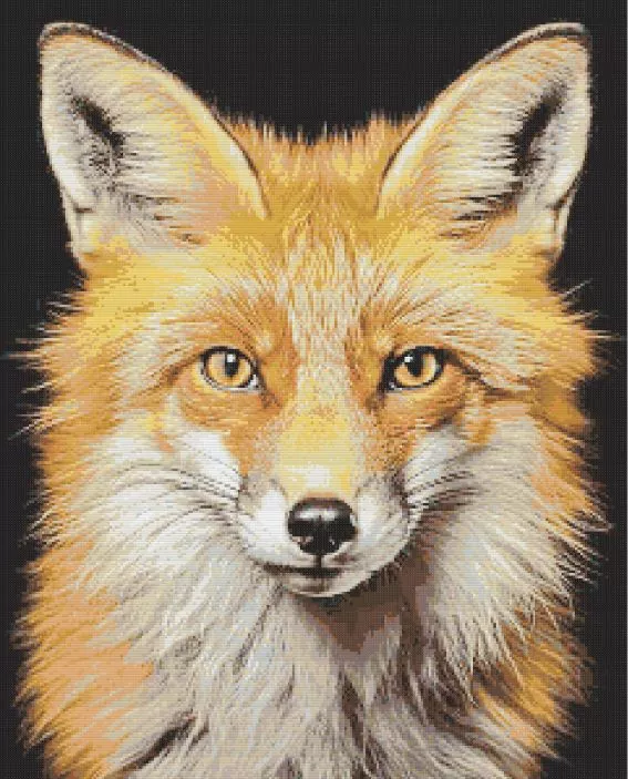 Red Fox Portrait Diamond Painting Kit