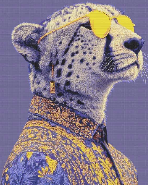 Stylish Cheetah in Sunglasses Diamond Paints