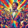 Musician man art diamond painting kit featuring a male musician