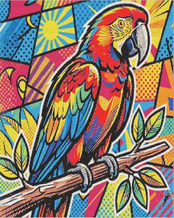 pop art parrot Diamond Paints